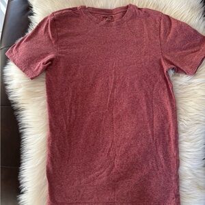Express Red Short Sleeve Tee Classic Crew Neck